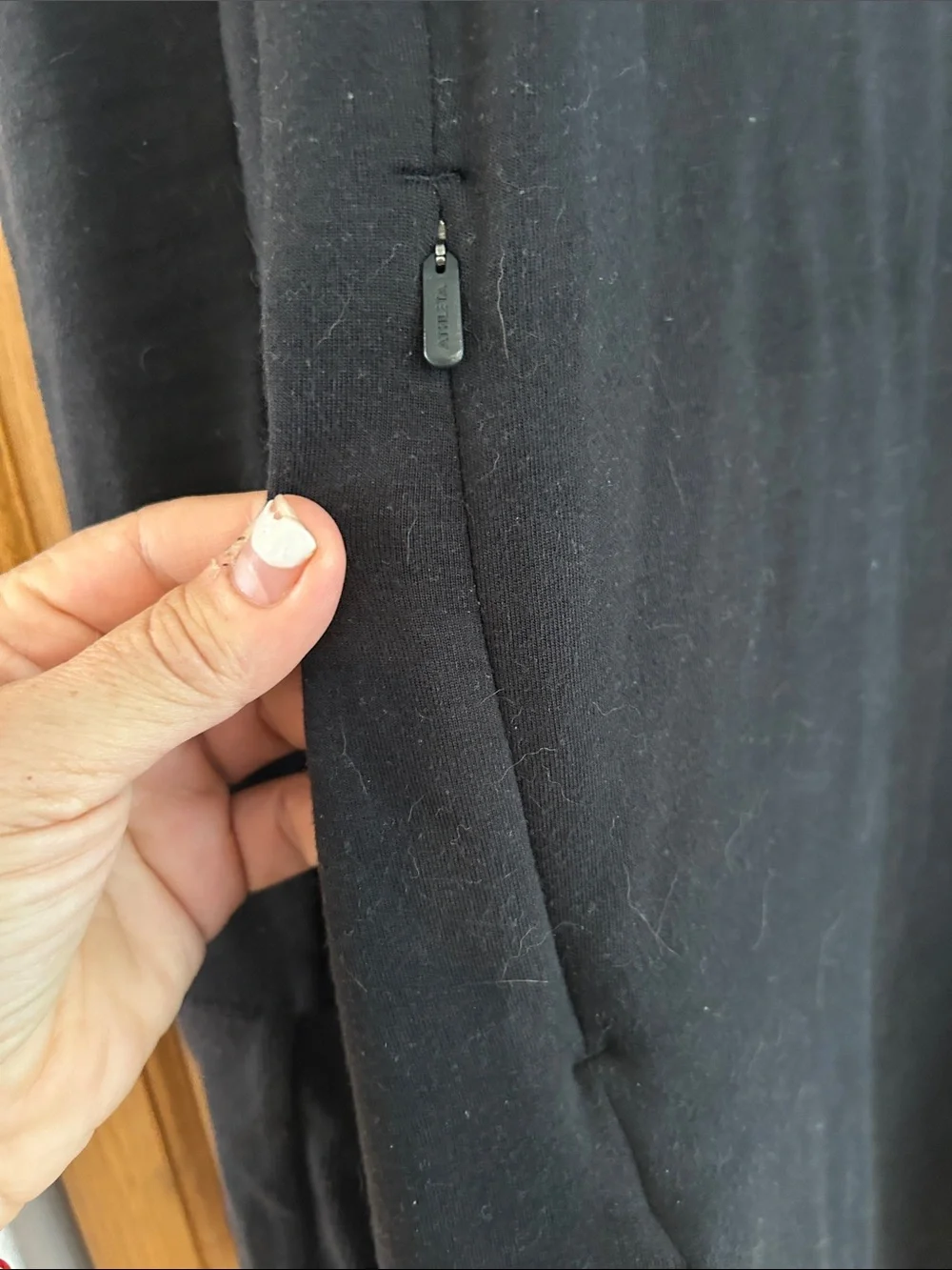 Athleta Black Long Sleeve Shift Tunic Dress